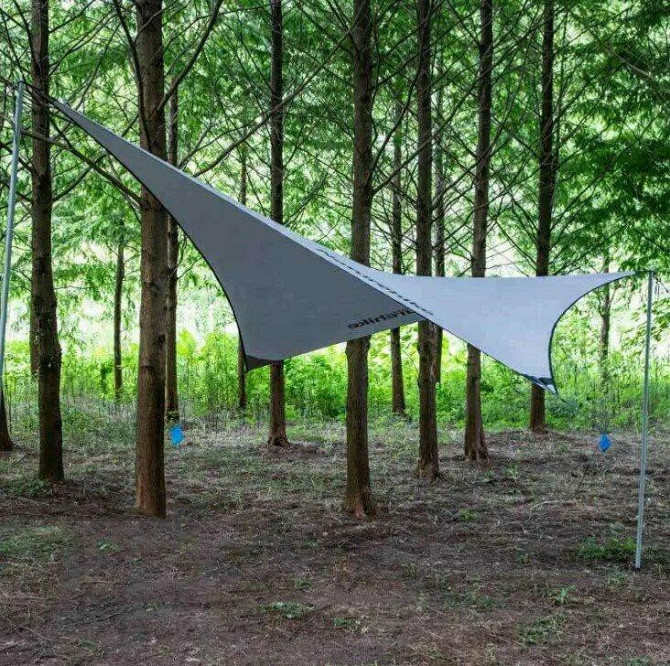 Тент для кемпінгу Naturehike Rhombus NH19TM003, 150D / Silver Coated, 402*268 см, сірий Київ - фото 2