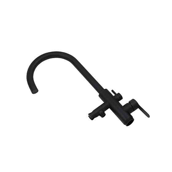 Змішувач для ванни підлоговий Kroner KRP Edelstahl Klassisch - SCH077 з душовим гарнітуром, чорний/матовий Київ