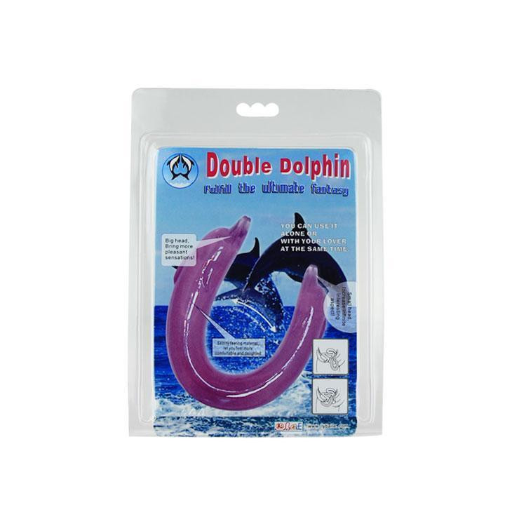 Двосторонній фалоімітатор - Double Dolphin Pink Sex Aura Київ - фото 2