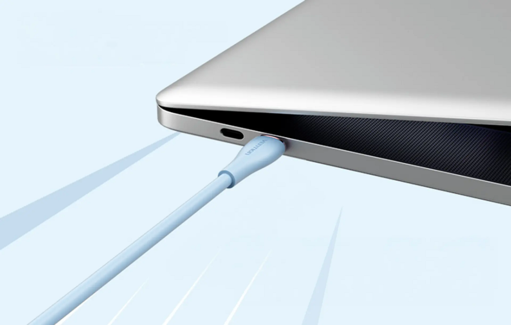 Кабель USB-C 1.5м, синий, силиконовый Киев - изображение 9