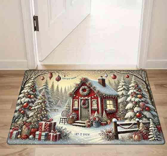 Килимок різдвяний з принтом 40х60 см Смела