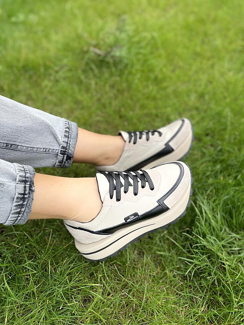 Olli Кроссовки женские OLLI кофе натуральная кожа весна-осень размеры 36-39 (4782) Коломыя - изображение 4