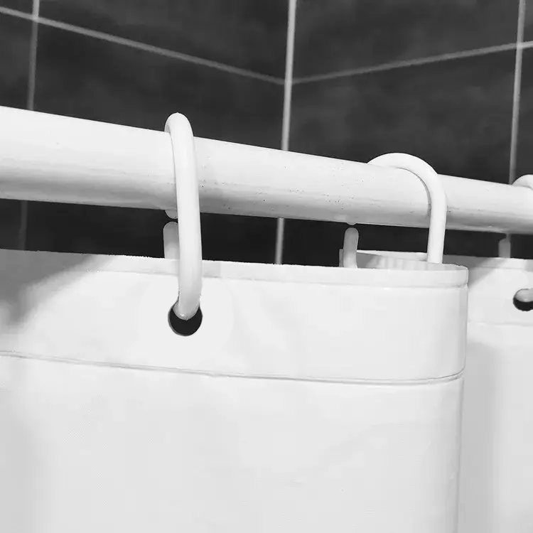 Шторка для душа и ванной с кольцами 180x180 см Bathlux водоотталкивающая,Белая Каменец-Подольский - изображение 3