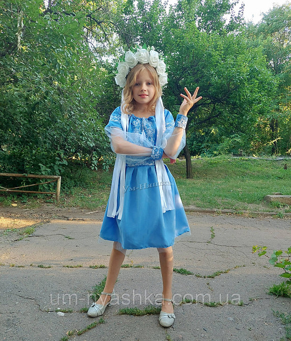 Дитяче вишите плаття "Блакитна казка" Кривий Ріг - фото 8