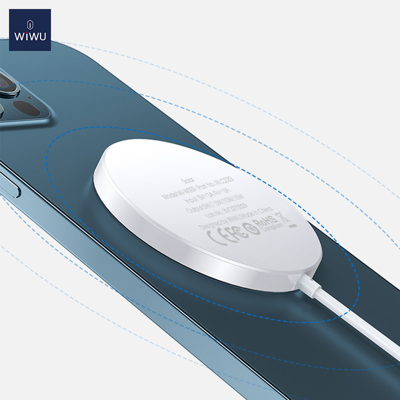 Бездротовий зарядний пристрій WIWU Wi-W009 Magnetic Wirless White Одеса - фото 3