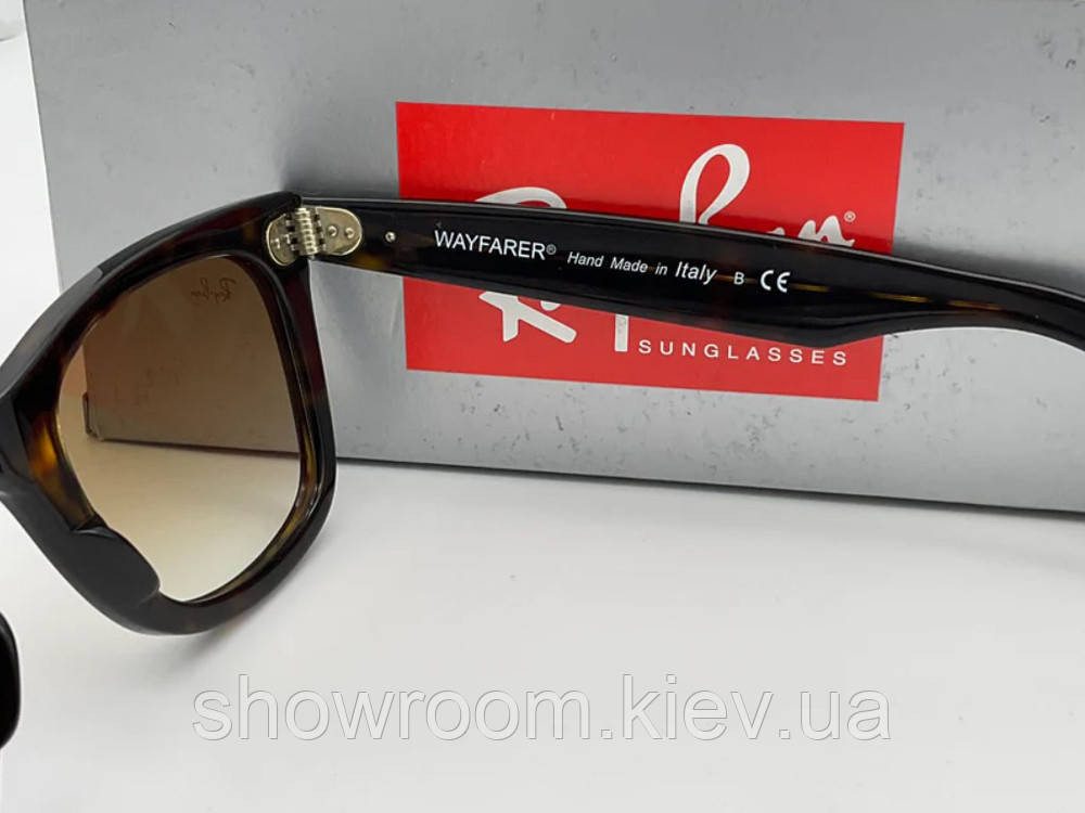 Чоловічі сонцезахисні окуляри RAY BAN Wayfarer 2140 (902/51) Lux Київ - фото 5
