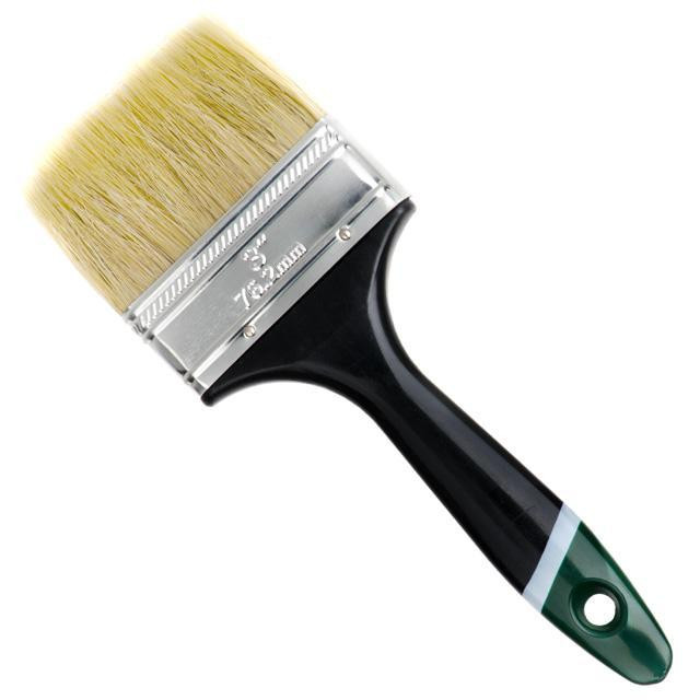 Пензель флейцева 76 * 13 * 44 мм, пластикова ручка INTERTOOL KT-1376 Київ - фото 3