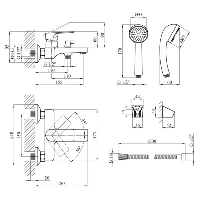 Смеситель Agua Merida-C060 (CV035427) Винница - изображение 8