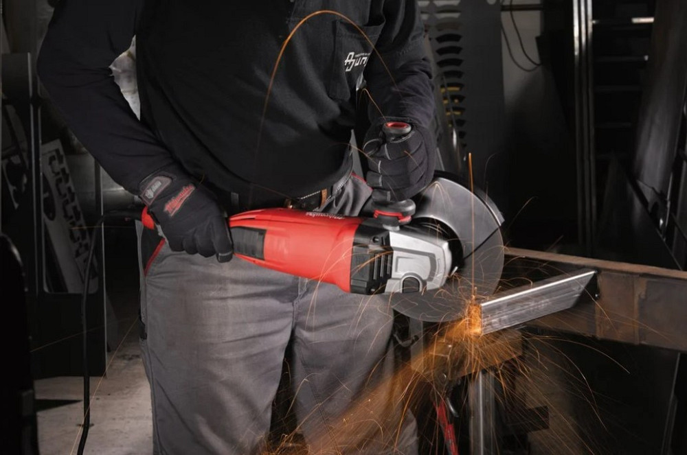 Шліфмашина кутова MILWAUKEE, AGV 22-230 E, 2200Вт, 230мм (захисний кожух, кабель 4м, бокова рукоятка, ключ) Одеса - фото 8