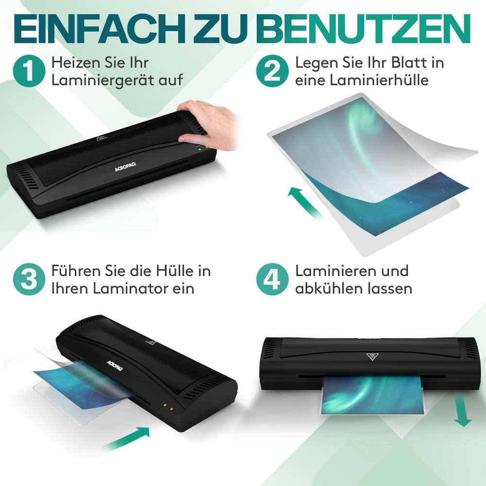 Пакеты для ламинирования A5 ACROPAQ 100 шт 200 мкм (2x100) глянцевые закруглённые углы Киев - изображение 6