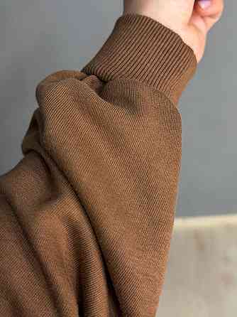 Костюм женский Quzen 470-471 свитшот и джогеры на резинке оверсайз, коричневый, S/M Киев