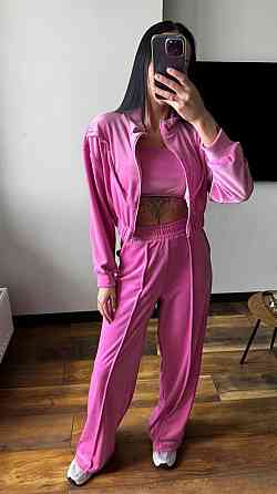 Женский плюшевый костюм тройка: кофта топ и штаны велюр Барби, 42/44 Одесса