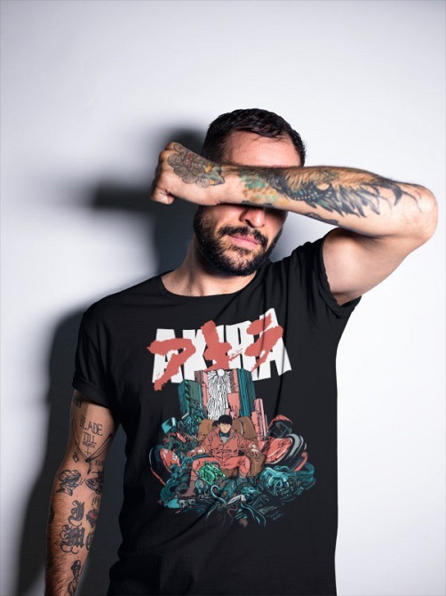 Футболка аниме Акира Аниме Ретро Нео оверсайз (S/M/L) Черний AnimeJ0430 Днепр - изображение 3