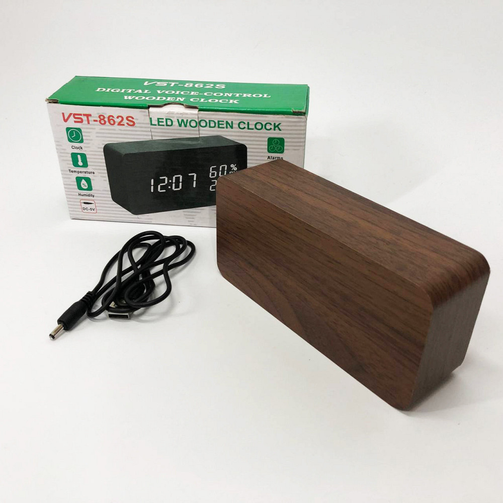 Часа электронные настольные VST-862S-4, Цифровые настольные часы квадратные, Умные MF-930 настольные часы Киев - изображение 5