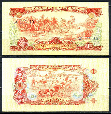 Ю.Вьетнам /South Viet Nam 1 Dong 1966 P40 UNC Полтава - изображение 1