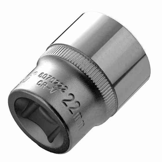 Насадка шестигранна коротка 1/2" 22мм CrV ULTRA (6070222) Рівне
