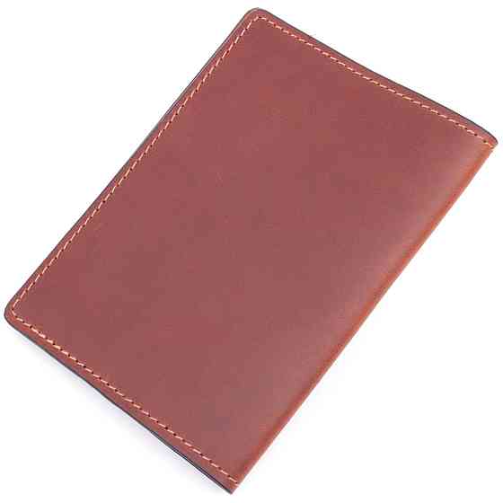 Обкладинка на паспорт у вінтажній шкірі Світло-коричнева (GRANDE PELLE) Київ