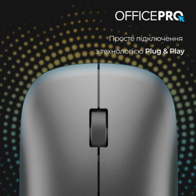 Мышка OfficePro M225G Silent Click Wireless Gray (M225G) Винница - изображение 3