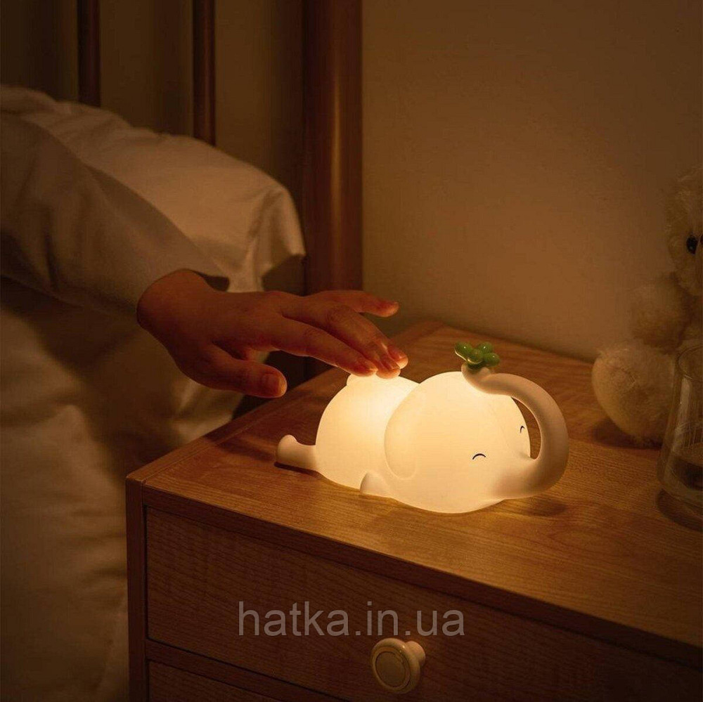 Силиконовый беспроводной ночник «Слоник» Киев - изображение 4