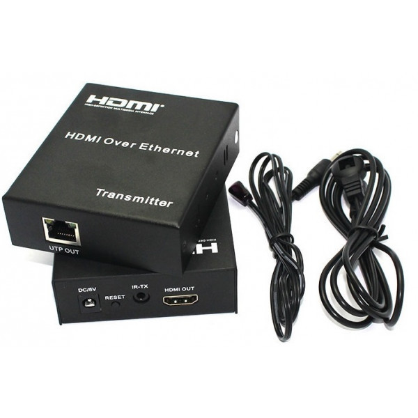 Подовжувач HDMI по кабелю UTP до 120м з БЖ 3D, (RX/TX) (S0614) Київ - фото 1