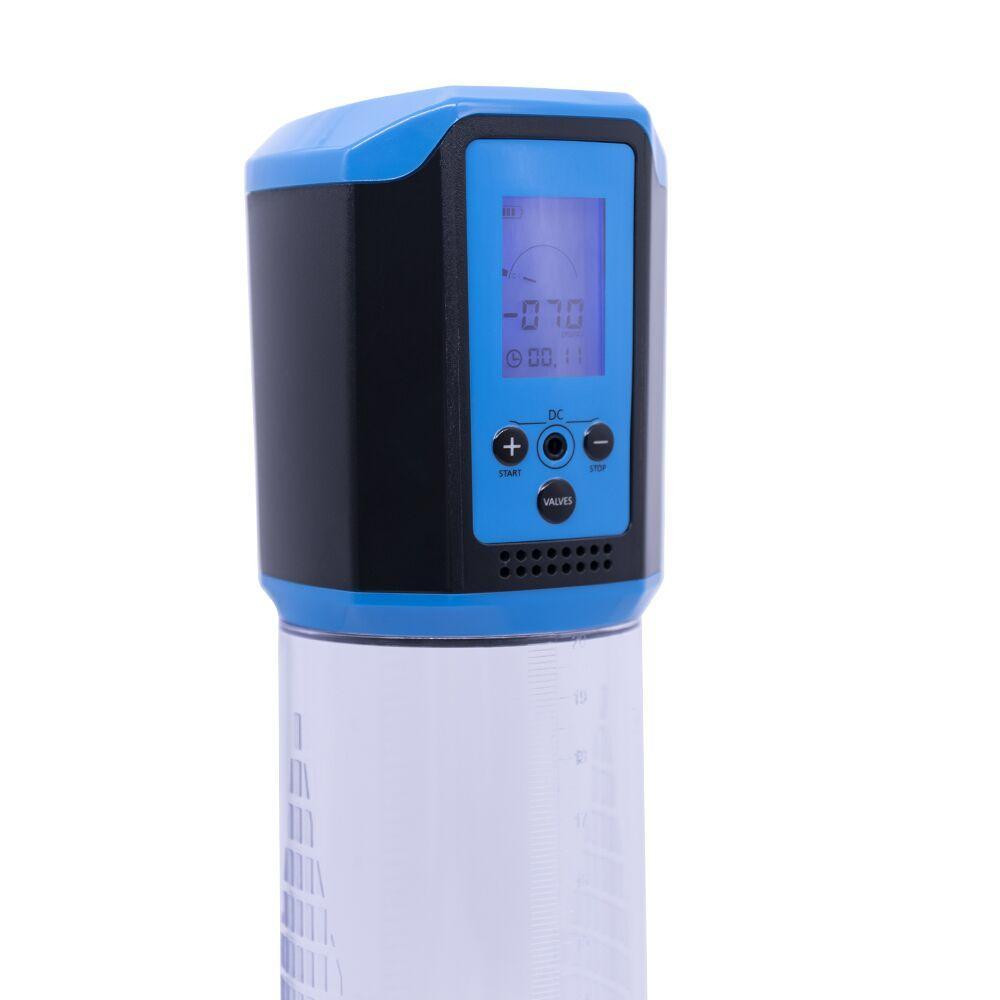 Автоматическая вакуумная помпа Men Powerup Passion Pump Blue, LED-табло, перезаряжаемая, 8 режимов Sex Aura Киев - изображение 4