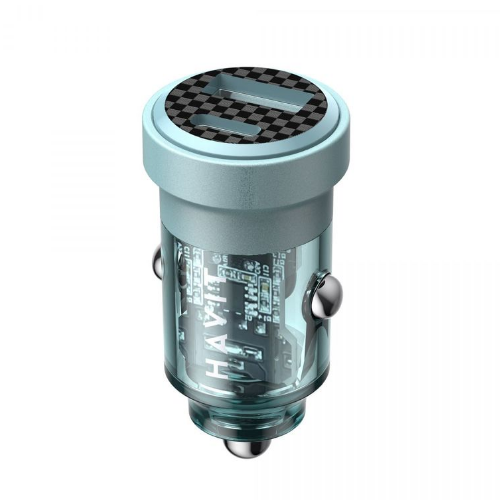 Автомобільний зарядний пристрій Havit HV-CC2016 USB+Type-C 30W блакитний Житомир - изображение 1