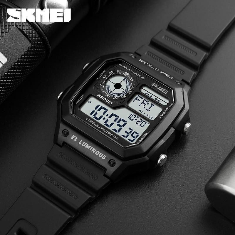 Чоловічий спортивний наручний годинник Skmei 1299 Чорний Вінниця - фото 4