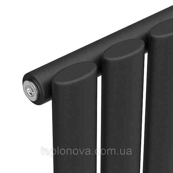 Вертикальный радиатор Ellipse 480х1800-8, anticor, черный муар Черновцы