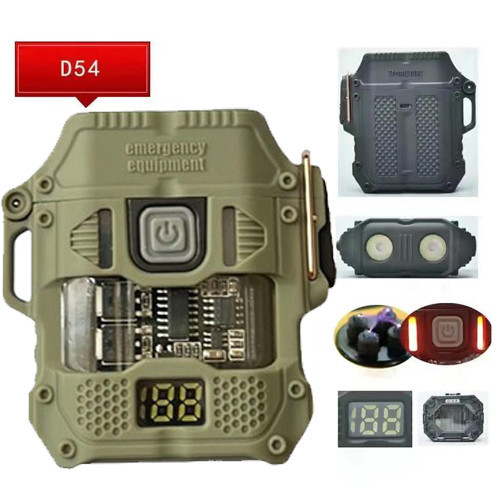 Многофункциональный фонарь D54-2COB с Li-Ion аккумулятором, индикацией заряда, влагозащитой, зарядкой Type-C и зажигалкой в Харьков - изображение 1