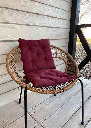 Подушка для стільців (38x38х5 см) Decorator Мальмо колір бордовий 84-102 Київ