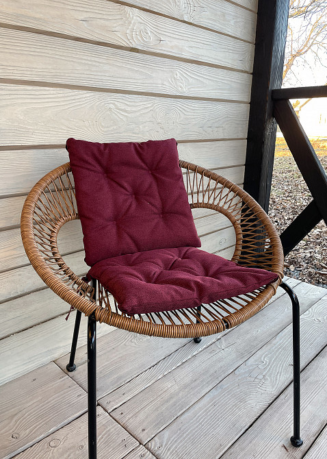 Подушка для стільців (38x38х5 см) Decorator Мальмо колір бордовий 84-102 Київ - фото 6