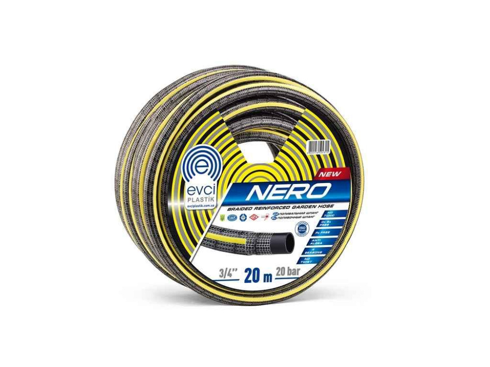 Шланг для поливу 3/4 (30м) подвійна армовка NERO (бухта) ТМ EVCI Київ - фото 1