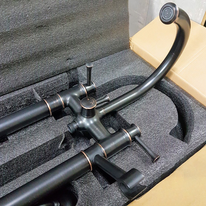 Смеситель для ванны напольный Imprese Podzima Zrala ZMK02170806 черный / бронза Киев - изображение 4