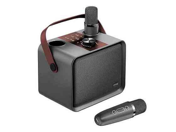 Портативна колонка F24 20W/BT5.0/2000mAh/2MIC/500mAh чорна 20x15.5x15.5см ТМ KONFULON Київ