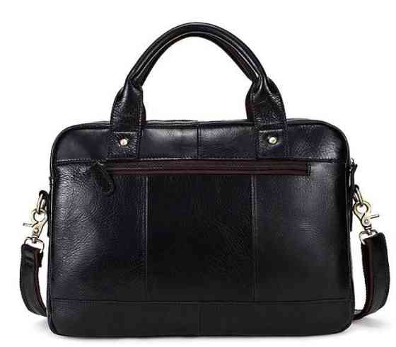 Сумка для ноутбуку з натуральної шкіри Vintage 14868 Чорна Київ