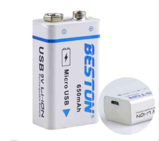 Акумулятор крона Beston 650mAh 9V Li-ion microUSB Київ