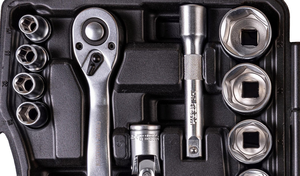 MASTERTOOL Набір інструментів MASTERTOOL PROFI ½" 21 шт 10-32 мм CrV50BV30 протиударний кейс 78 Коломия - фото 7