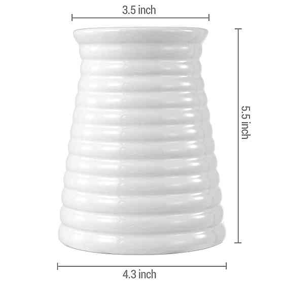 Мінімалістична біла керамічна ваза (товар з вітрини) Луцьк