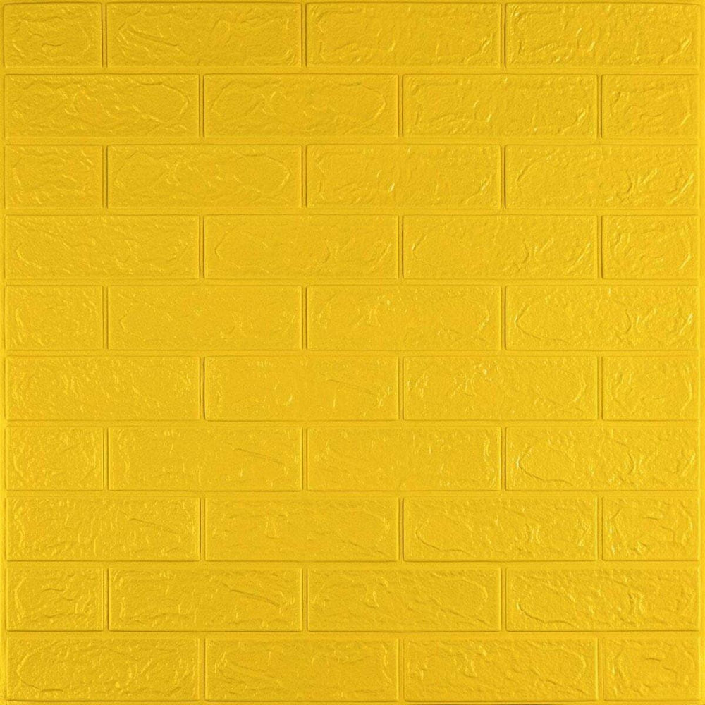 3D панель самоклеюча 700х770х3мм цегла Жовта (010-3) SW-00001894 Дніпро - фото 1