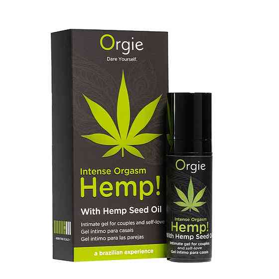 Збуджувальний гель для пар Orgie Hemp! Intense Orgasm, 15 мл, тепло-холод, ефект сильної вібрації Sex Aura Київ