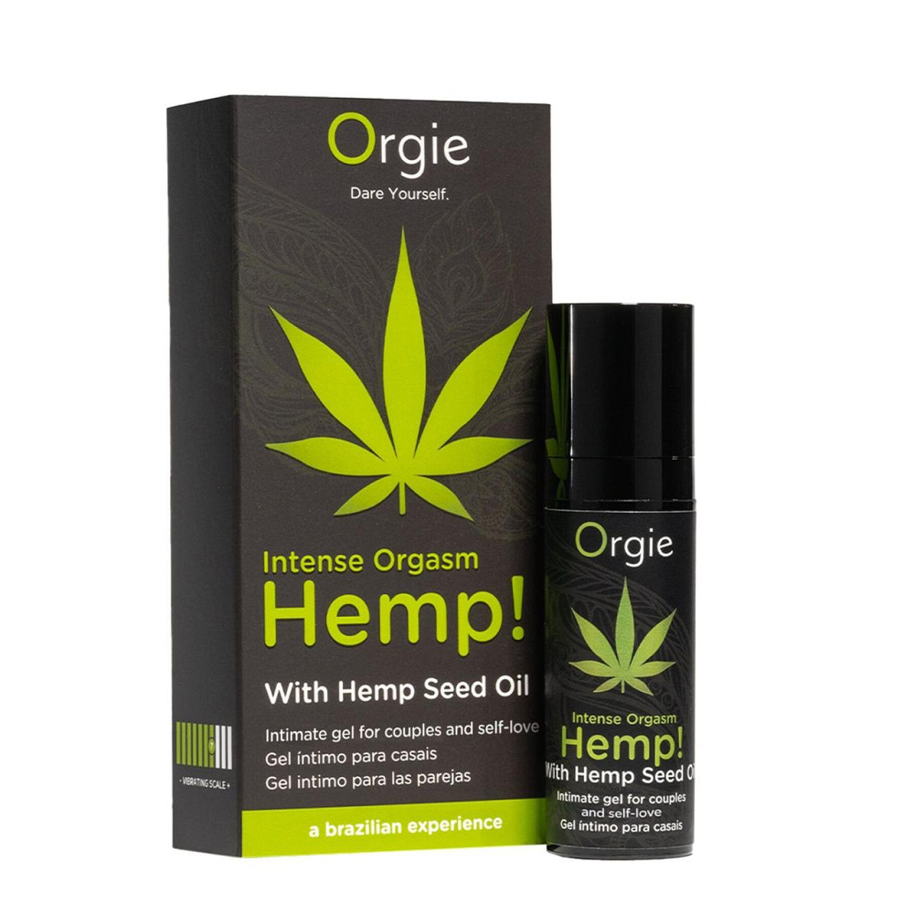 Збуджувальний гель для пар Orgie Hemp! Intense Orgasm, 15 мл, тепло-холод, ефект сильної вібрації Sex Aura Київ - фото 1