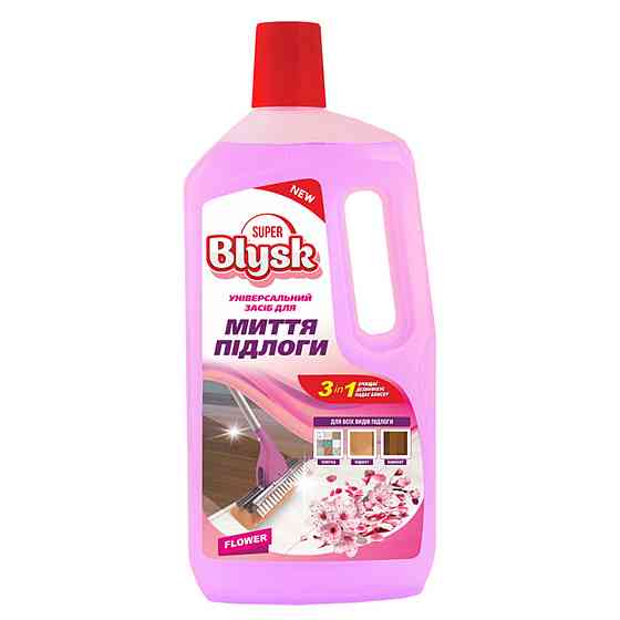 Универсальное средство для мытья полов Super Blysk Цветочный, 1л Київ