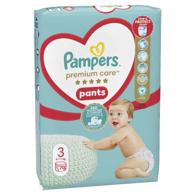 Подгузники Pampers Premium Care Pants Midi Розмір 3 (6-11 кг) 70 шт (8001090759955) Винница - изображение 2
