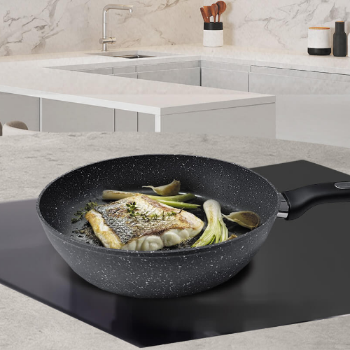 Сковорідка-сотейник d24см з кришкою а/п Ceramic MR-1223-24 Maestro Житомир - изображение 3