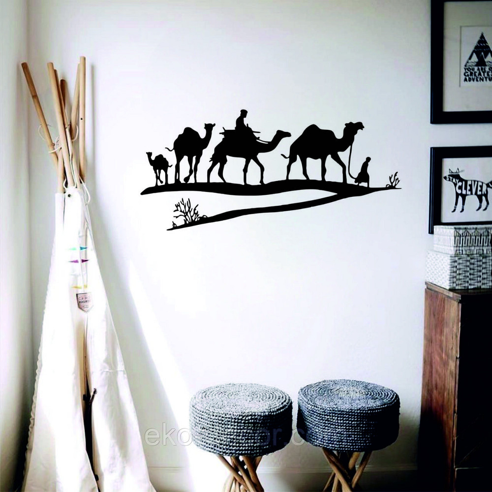 Декоративне настінне Панно «Караван» Декор на стіну 110*51 см, Чорний Київ - фото 7