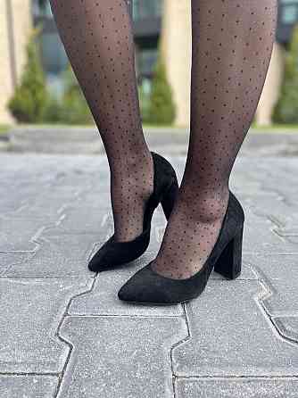 Туфлі жіночі SEE SEVEN чорні натуральна замша 36р. каблук 10 см (3537) Коломыя