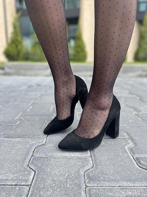 Туфлі жіночі SEE SEVEN чорні натуральна замша 36р. каблук 10 см (3537) Коломыя - изображение 3