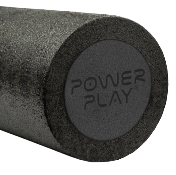Масажний ролик (роллер) гладкий PowerPlay 4021 Fitness Roller Чорний (30x15см.) Каменское