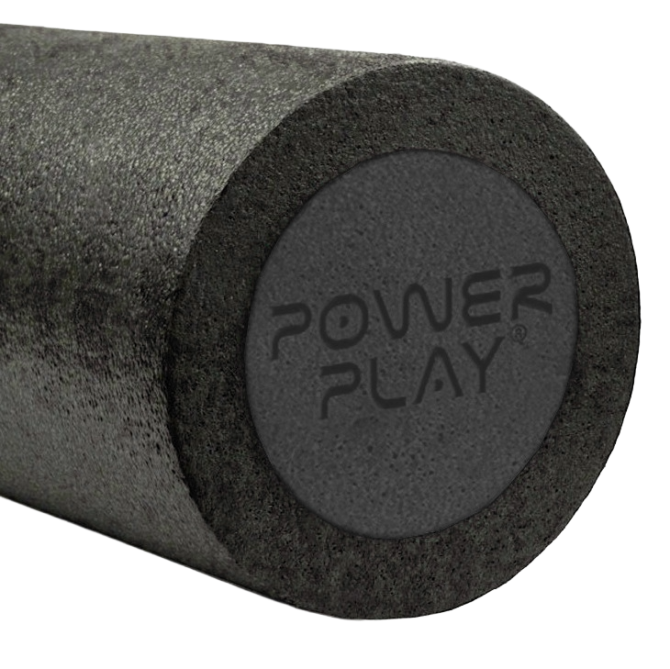 Массажний ролик (ролер) гладкий PowerPlay 4021 Fitness Roller Чорний (30x15см.) Кам'янське - фото 4