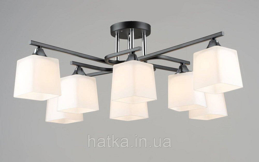 Люстра стельова Sirius B N6194/8 BK+CH на 8 плафонів Київ - фото 1